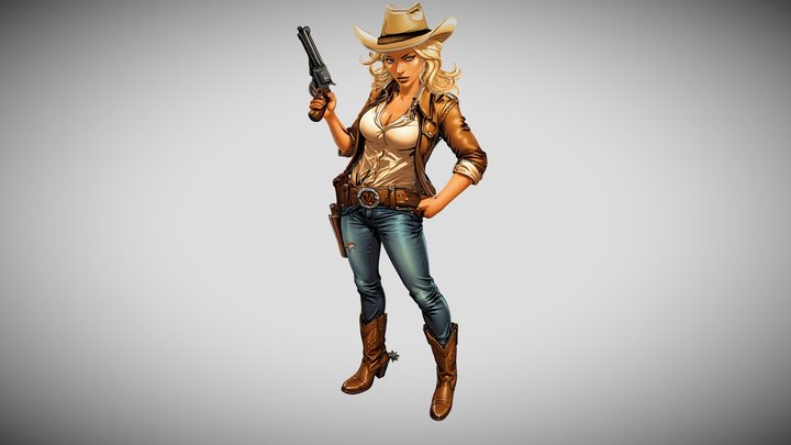 Dusty Gunslinger, outlaw queen – Modello 3D gratuito STL