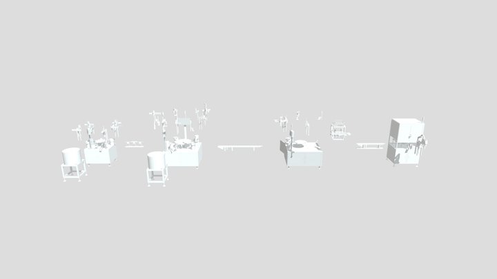 简化产线-爆炸 3D Model