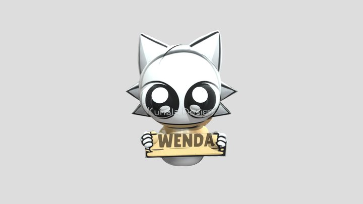 Wenda with sign 3D Model