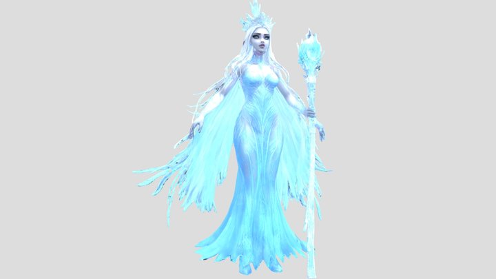 Ice Queen (Rigged) 3D Model