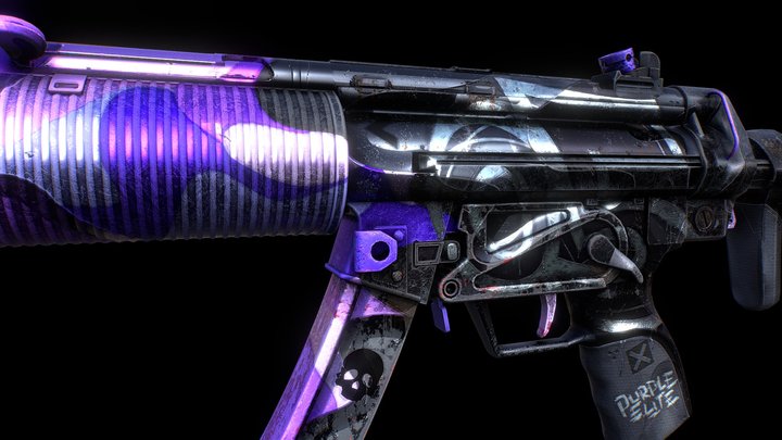 Mp5sd | Purple elite 3D Model