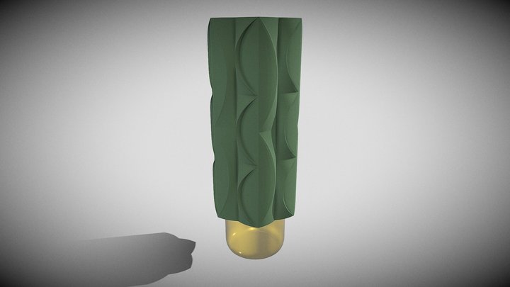 Abstract Leaves Whisky Bottle Sleeve (6 Panels) 3D Model