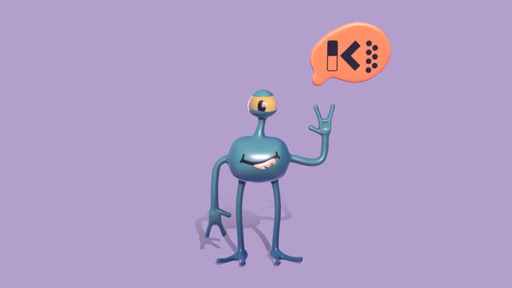 Stylized Alien #SketchfabWeeklyChallenge 3D Model