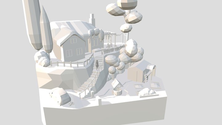 Grandma's House-Update chosen Diorama and House 3D Model