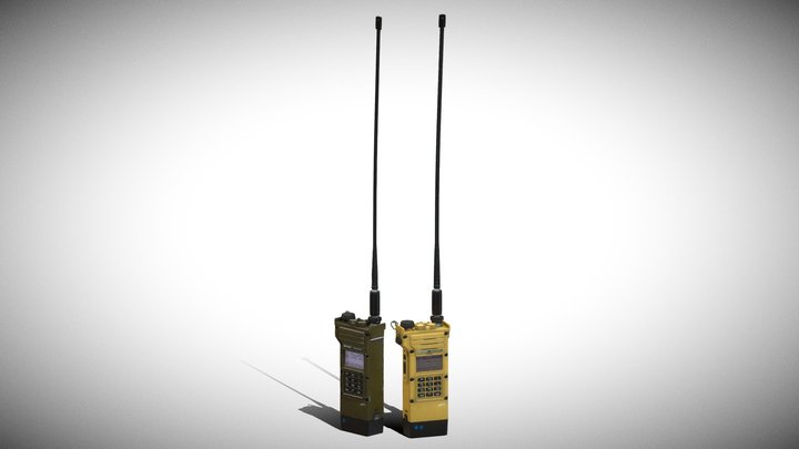 MR3000P VHF tactical handheld radio 3D Model