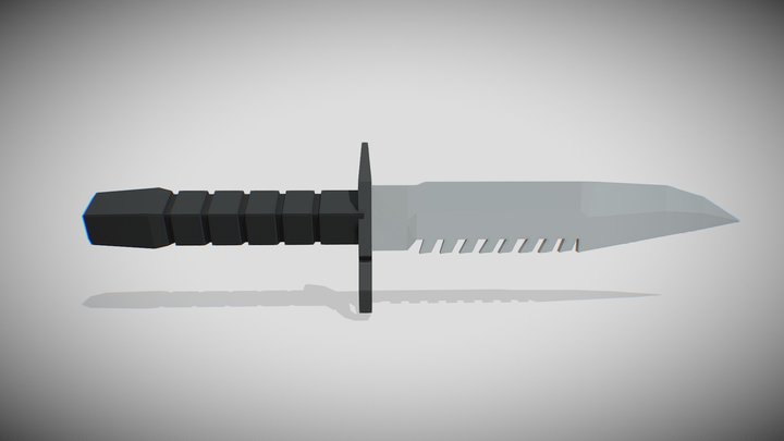 Low Poly M9 Bayonet 3D Model