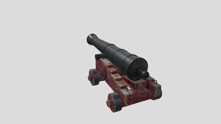old ship cannon 3D Model