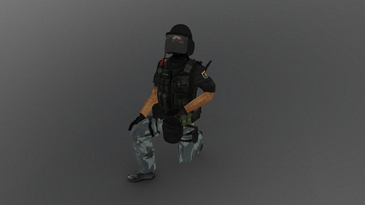 GEO operative on urban style uniform 3D Model