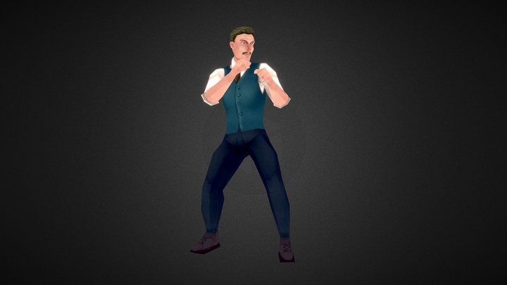 Agent101 - Low Poly Game Character 3D Model