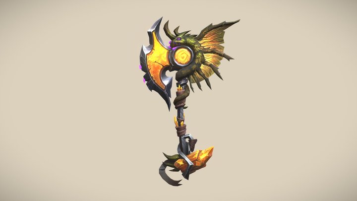 Toxic Axe 3D Model