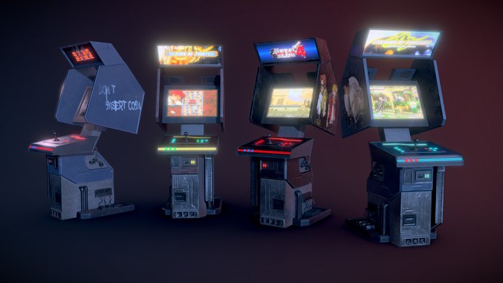 CyberCade LowPoly 3D Model