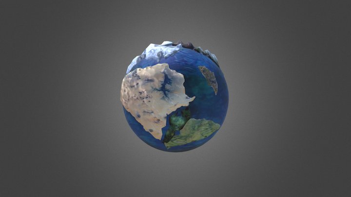 Pangea Globe 3D Model