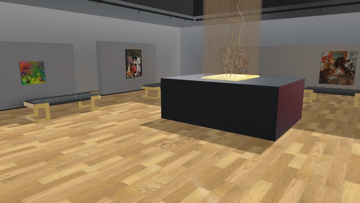 Concept galleria d'arte sist'art 3D Model