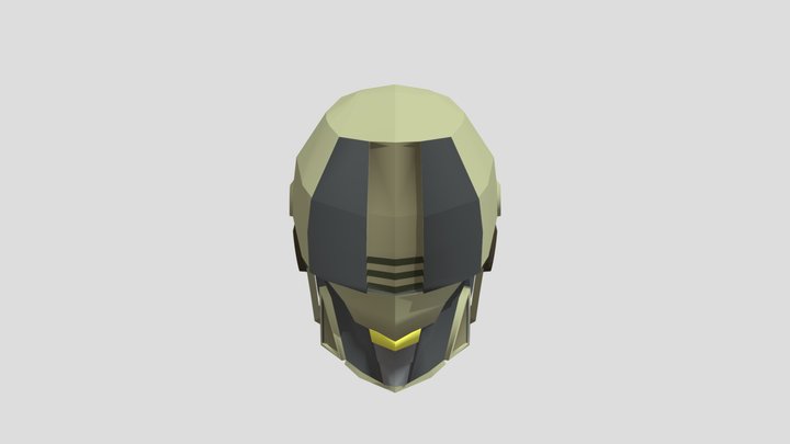 Futuristic Military Helmet 3D Model