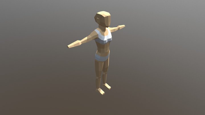 ElysiumVR | Female character rigged template 3D Model