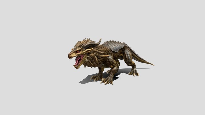 Ironclad Dragon 3d model free – Kostenloses 3D-Modell STL
