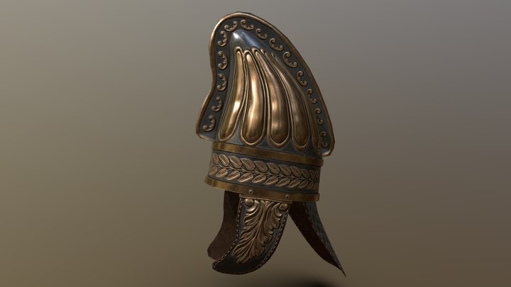 Dacian_geate helmet Trajan Column 3D Model