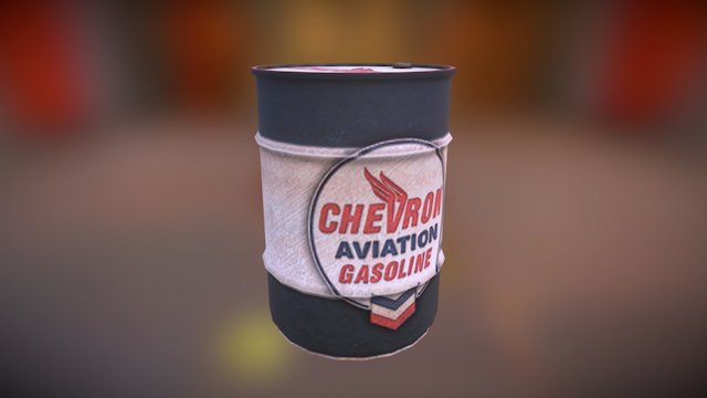 Oil Barrel 3D Model