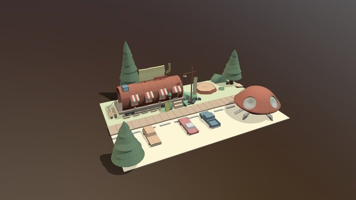 Gravity Falls (diorama test) 3D Model