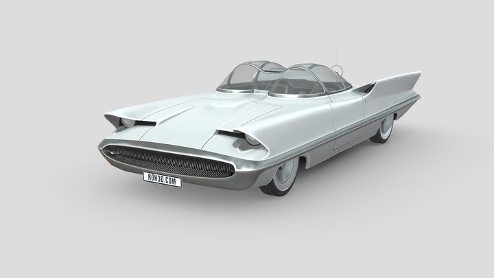 Low Poly Car - Lincoln Futura 1955 3D Model