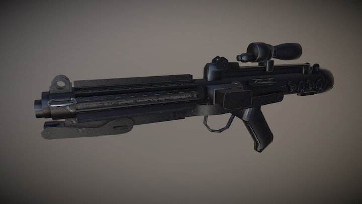 ROTJ BlasTech E-11 Blaster Rifle for KOTOR 3D Model
