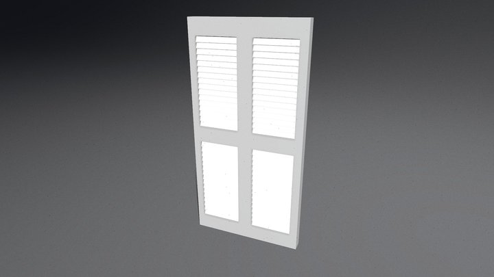 Drzwi z zaluzją 3D Model