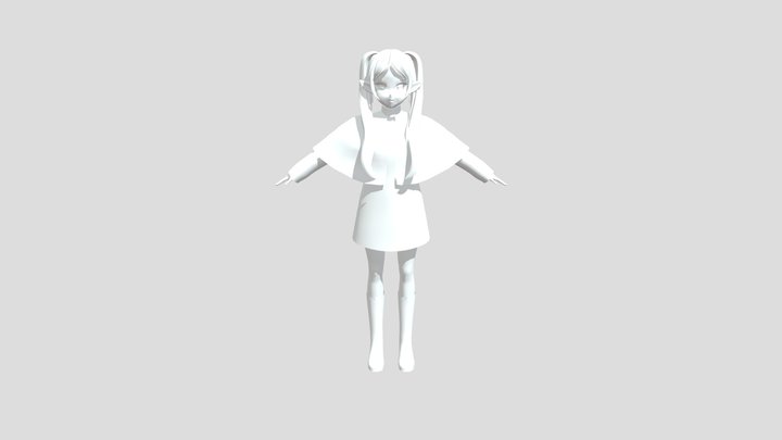 фрирен курсовая без тексур 3D Model