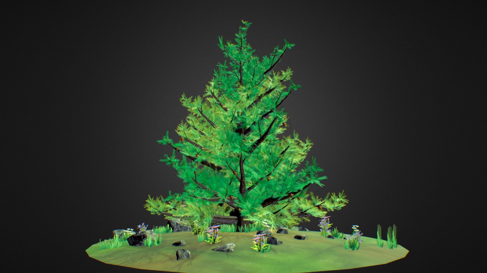 Pine tree diaorama - Download Free 3D model by blefter1 [5ba9da2 ...
