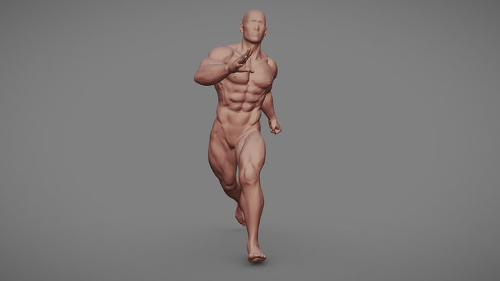 Superhero Figure Pose 2 3D Model