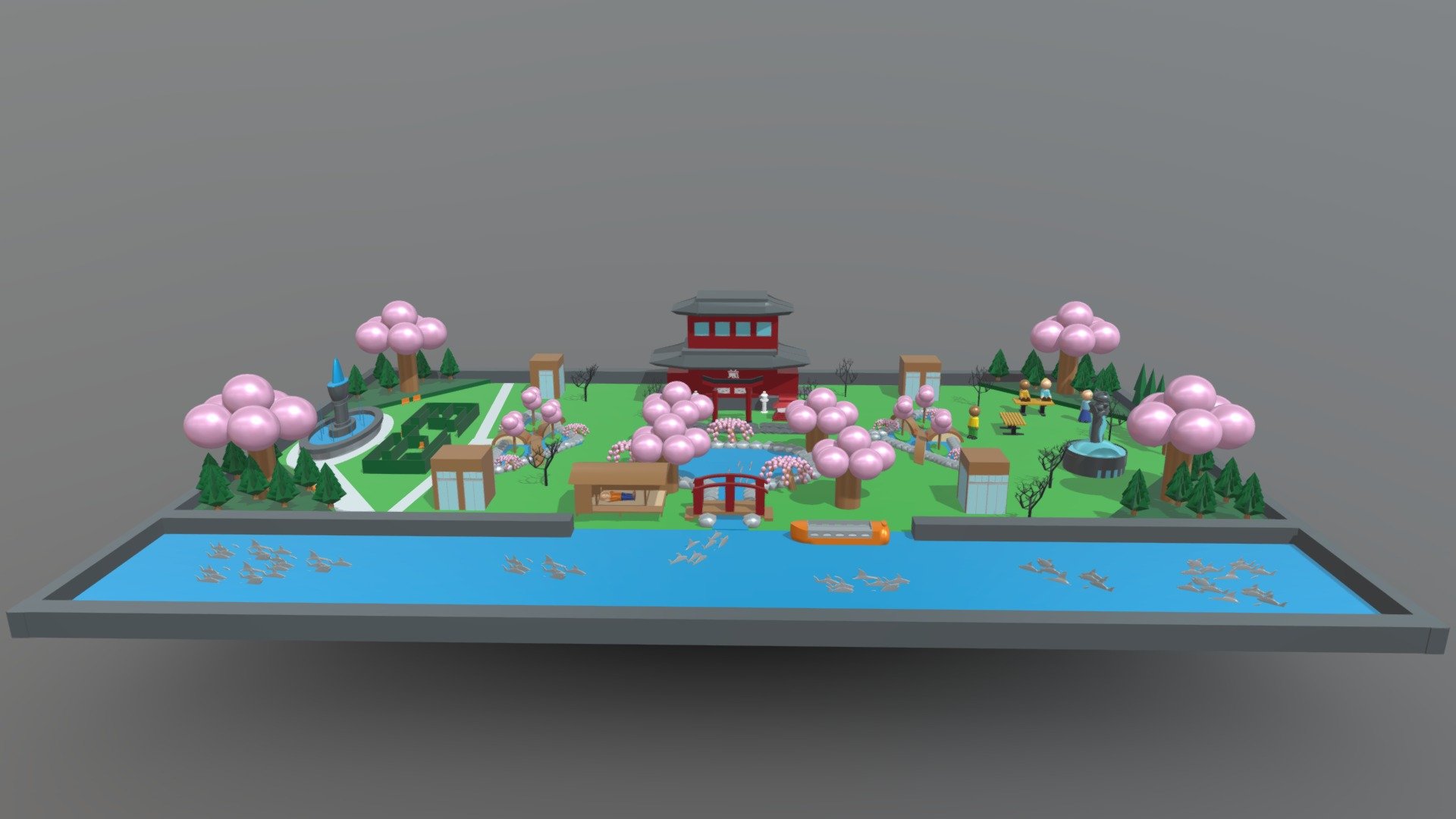 GARDEN PARK - 3D model by Wen (@kurtanthony.cruz.mnl) [5bab051] - Sketchfab