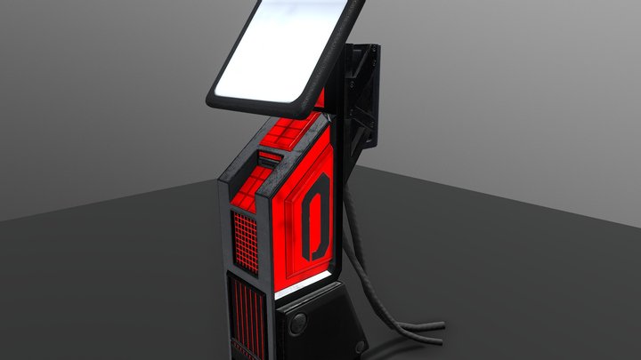 Sci-Fi Kiosk 3D Model