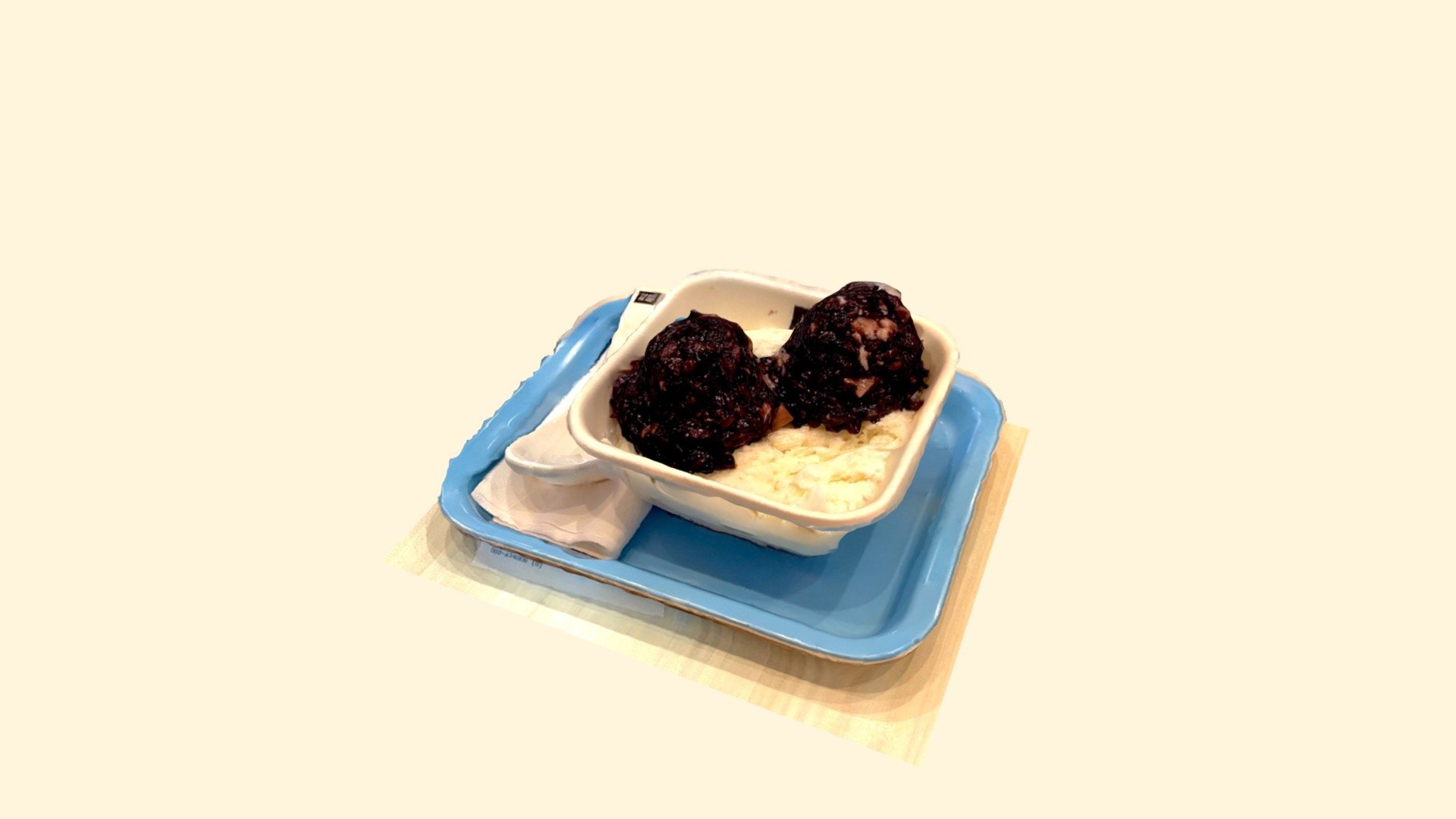 Black Glutinous Rice In Ice Milk Shavings