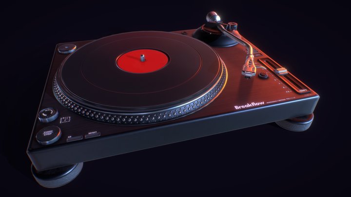 Turntable - Vinyl (pbr) 3D Model