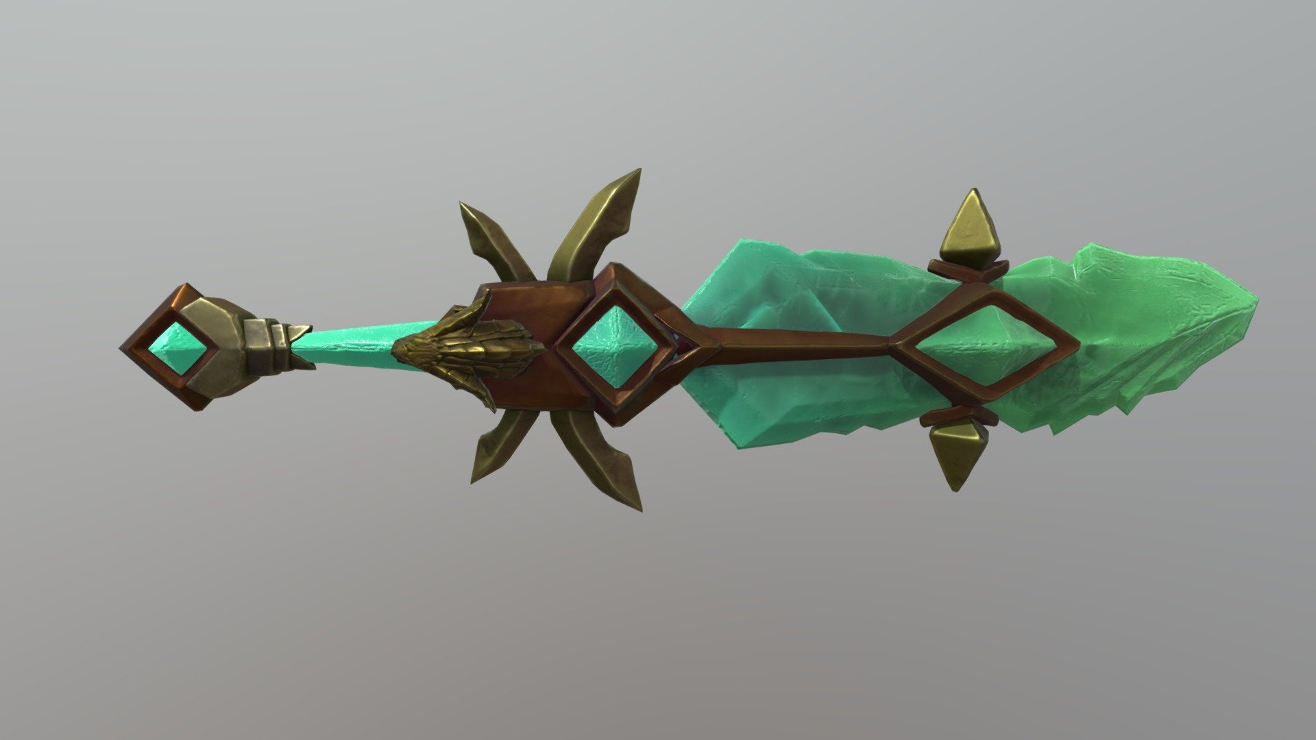 Stylized dragon crystal sword - 3D model by Venturaz [5bae58b] - Sketchfab