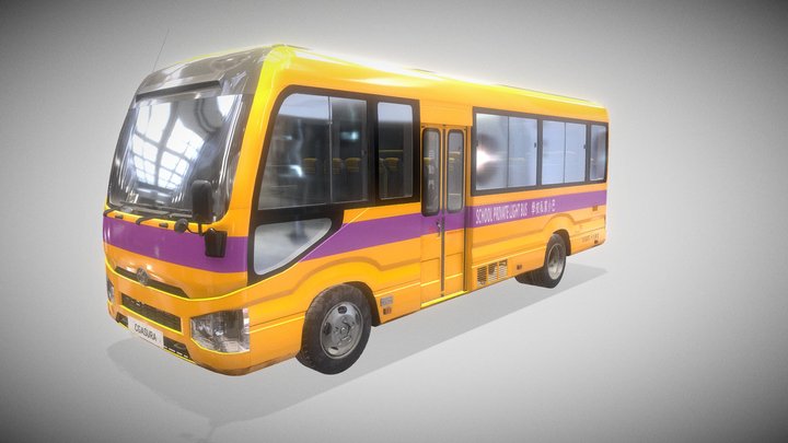 Hong Kong School Bus 3D Model