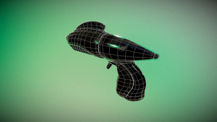 Ray Gun lowpoly mesh_tst 3D Model