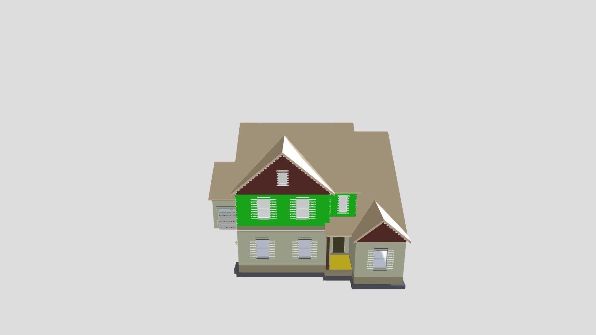 Basement finished 3 car side load hose bib 3d model by bimaire