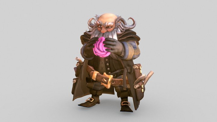 Gnome Alchemist 3D Model