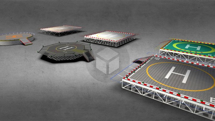 Roof Heliport 3D Model