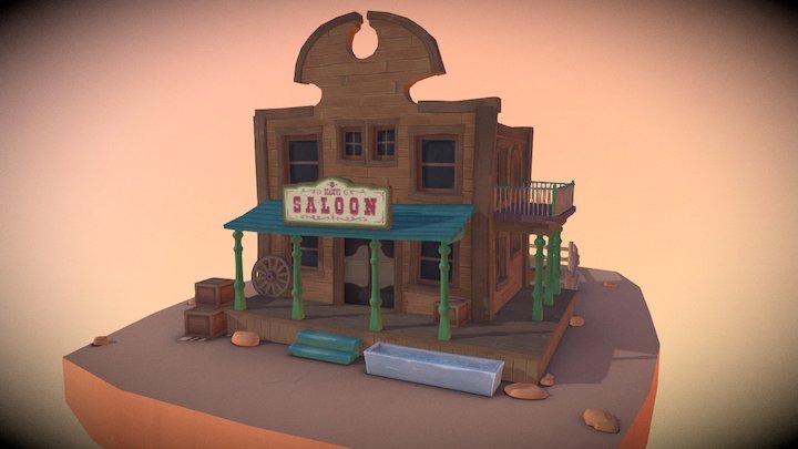 Wild West Saloon 3D Model