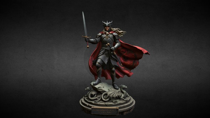 Prince Daemon Targaryen – AI Generated 3D Figure