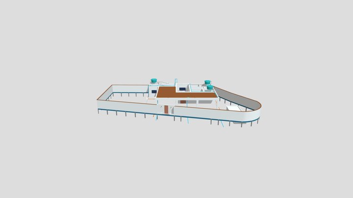 Instalações hidrossanitárias casa Macaúbas 3D Model