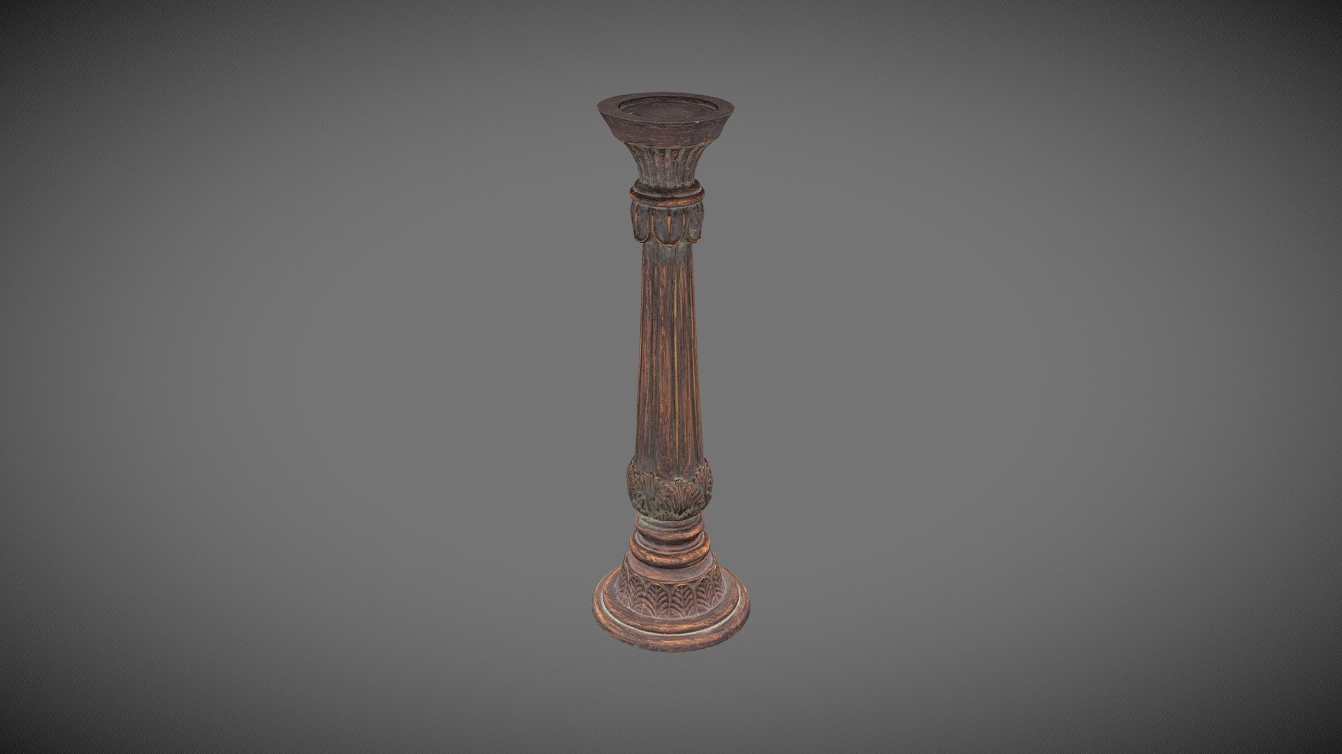 Wooden Candle Holder; Pillar