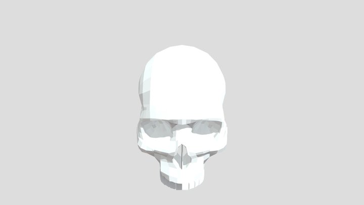 Low poly skull 3D Model