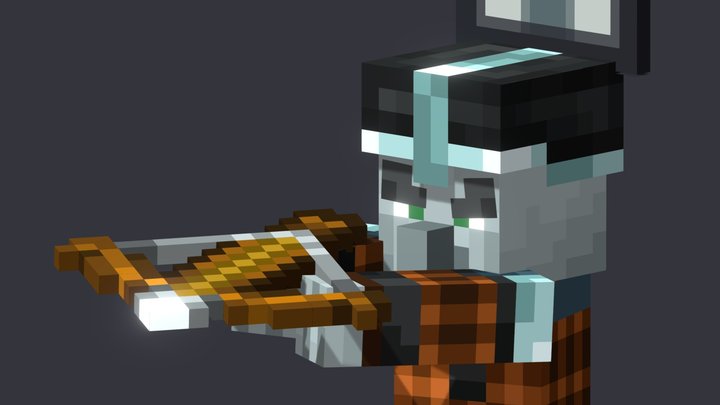 Pillager Raid Captain (custom) 3D Model