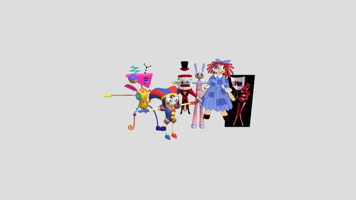 The amazing digital circus characters full 3D Model