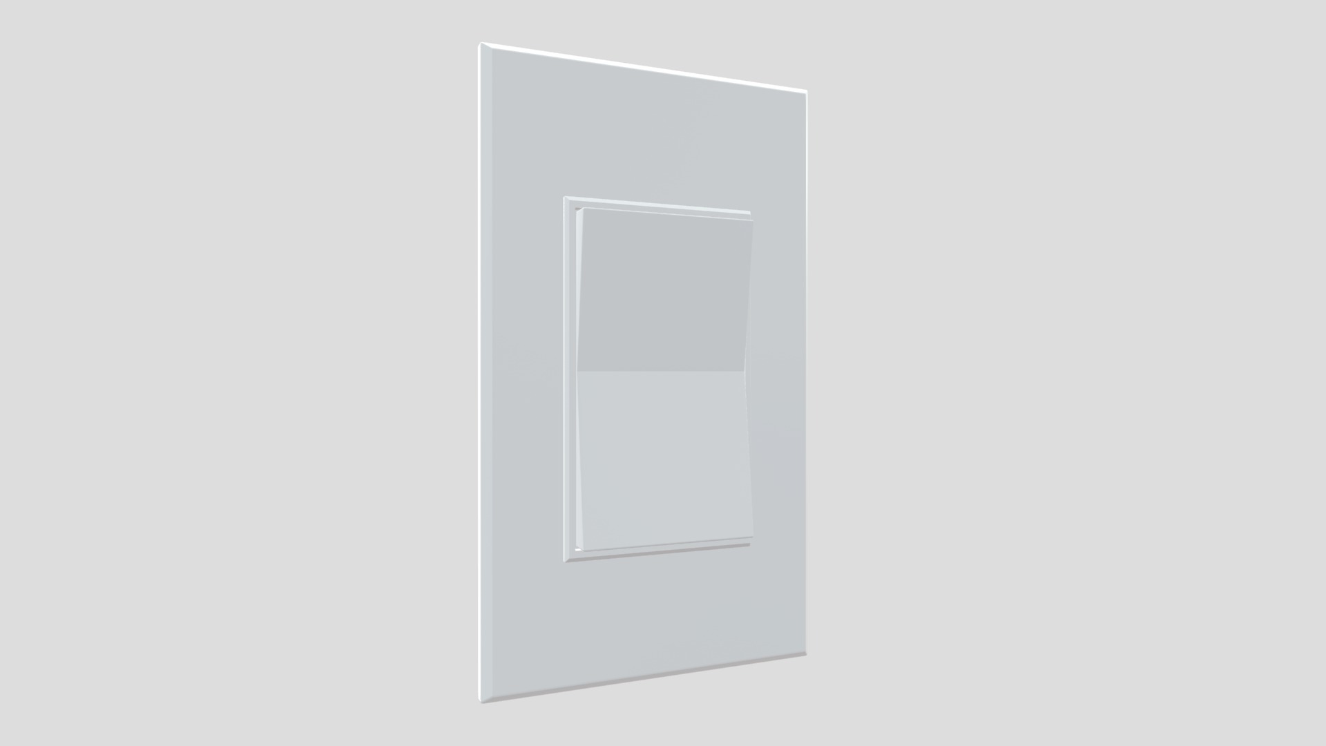 3D model Single Light Switch - This is a 3D model of the Single Light Switch. The 3D model is about graphical user interface, application.