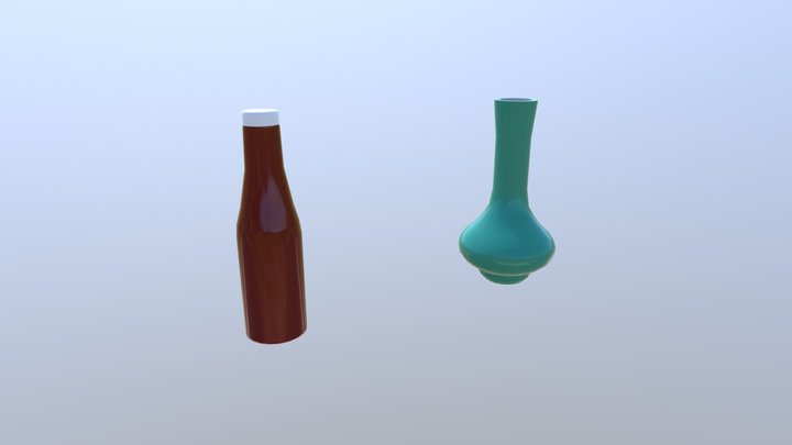 Ketchup Bottle & Vase 3D Model