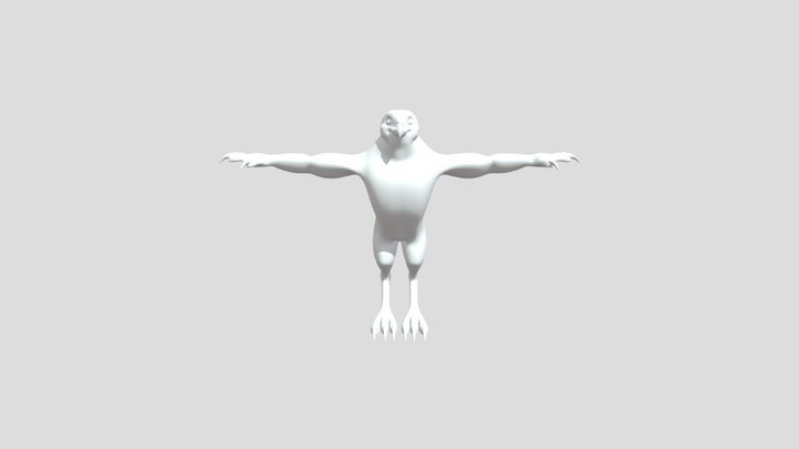 Bird Character 3D Model