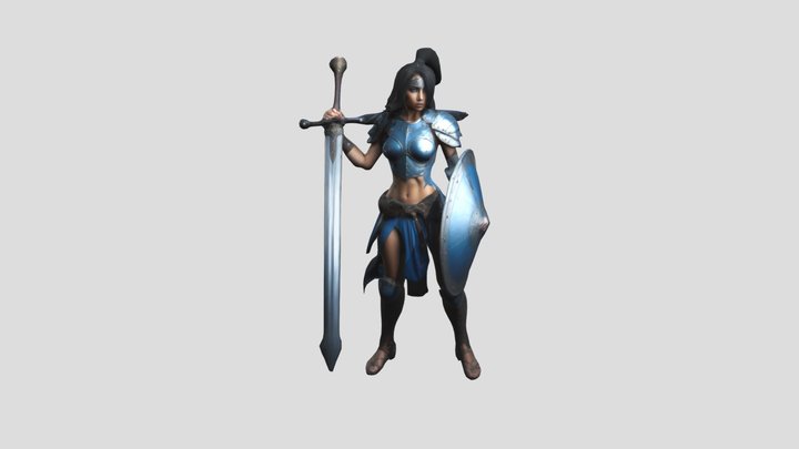 woman warrior 3D Model